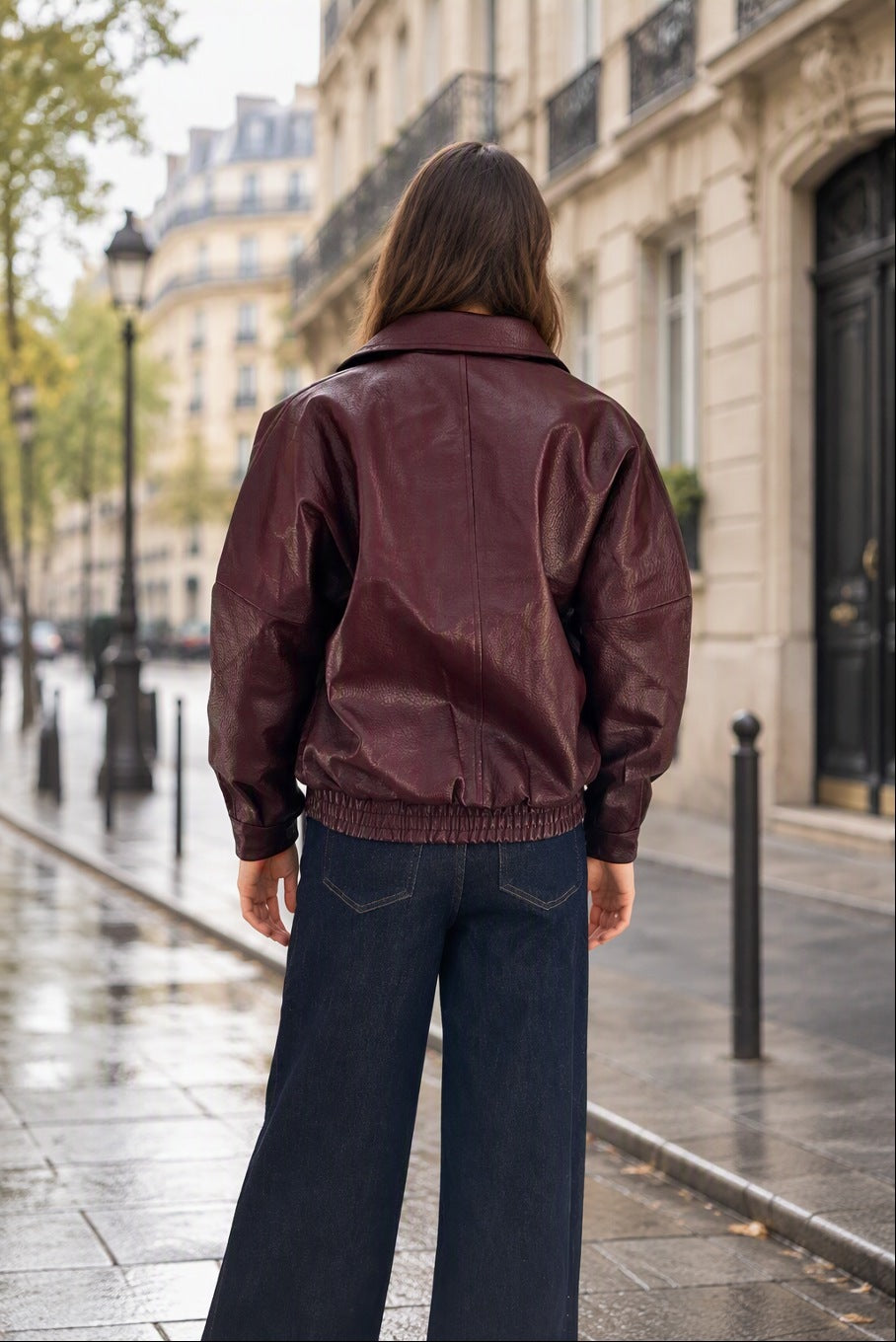 Visuel d'inspiration : veste Anaïs portée, vue de dos