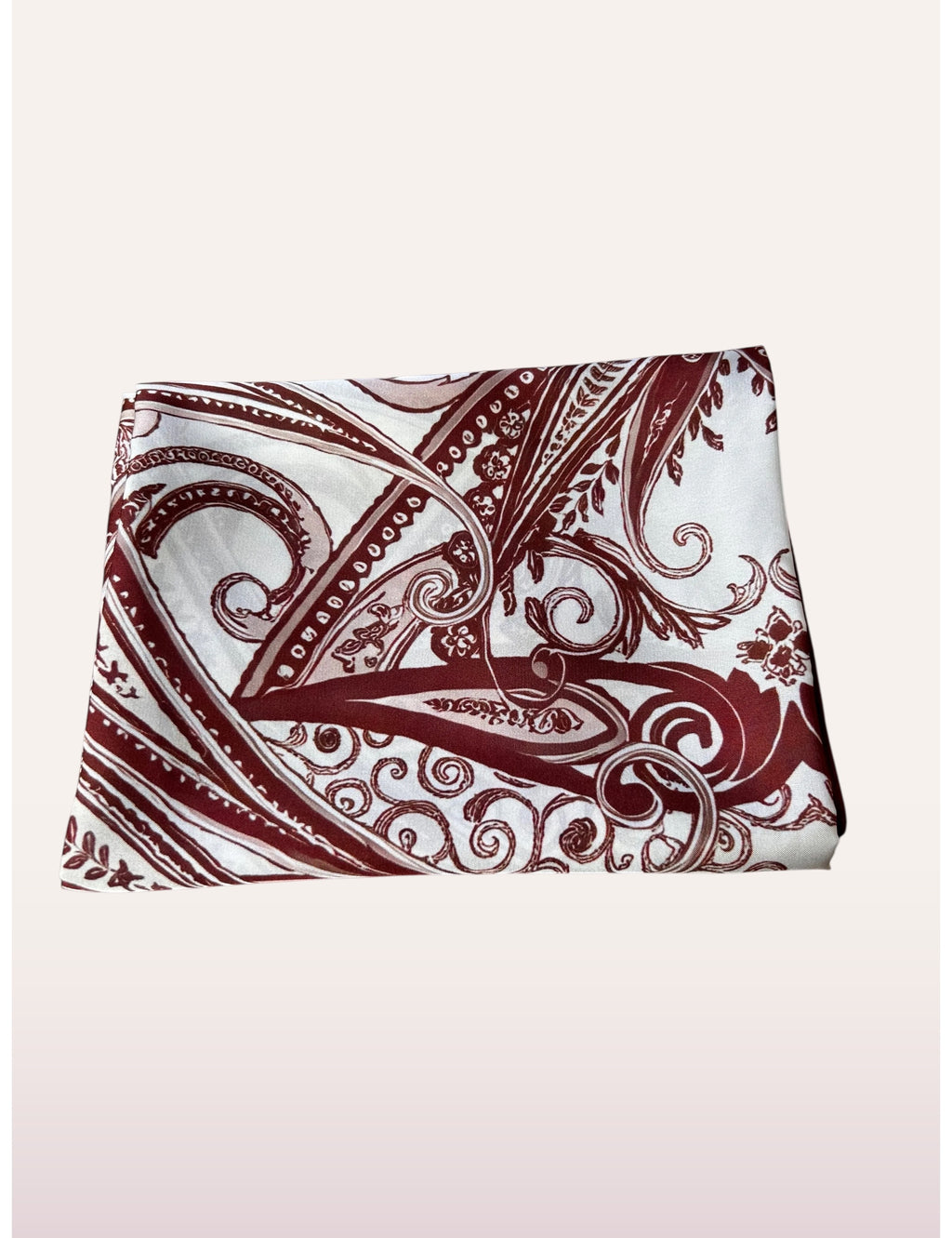 Foulard carré Adèle bordeaux - vue d'ensemble