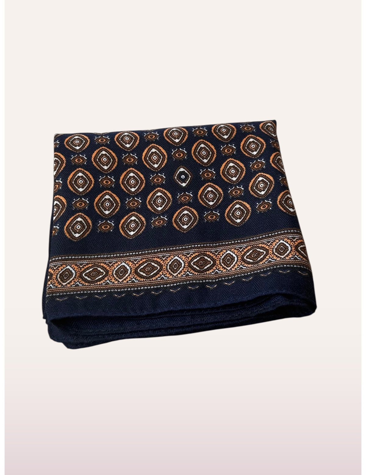Foulard carré Margaux marine - vue d'ensemble