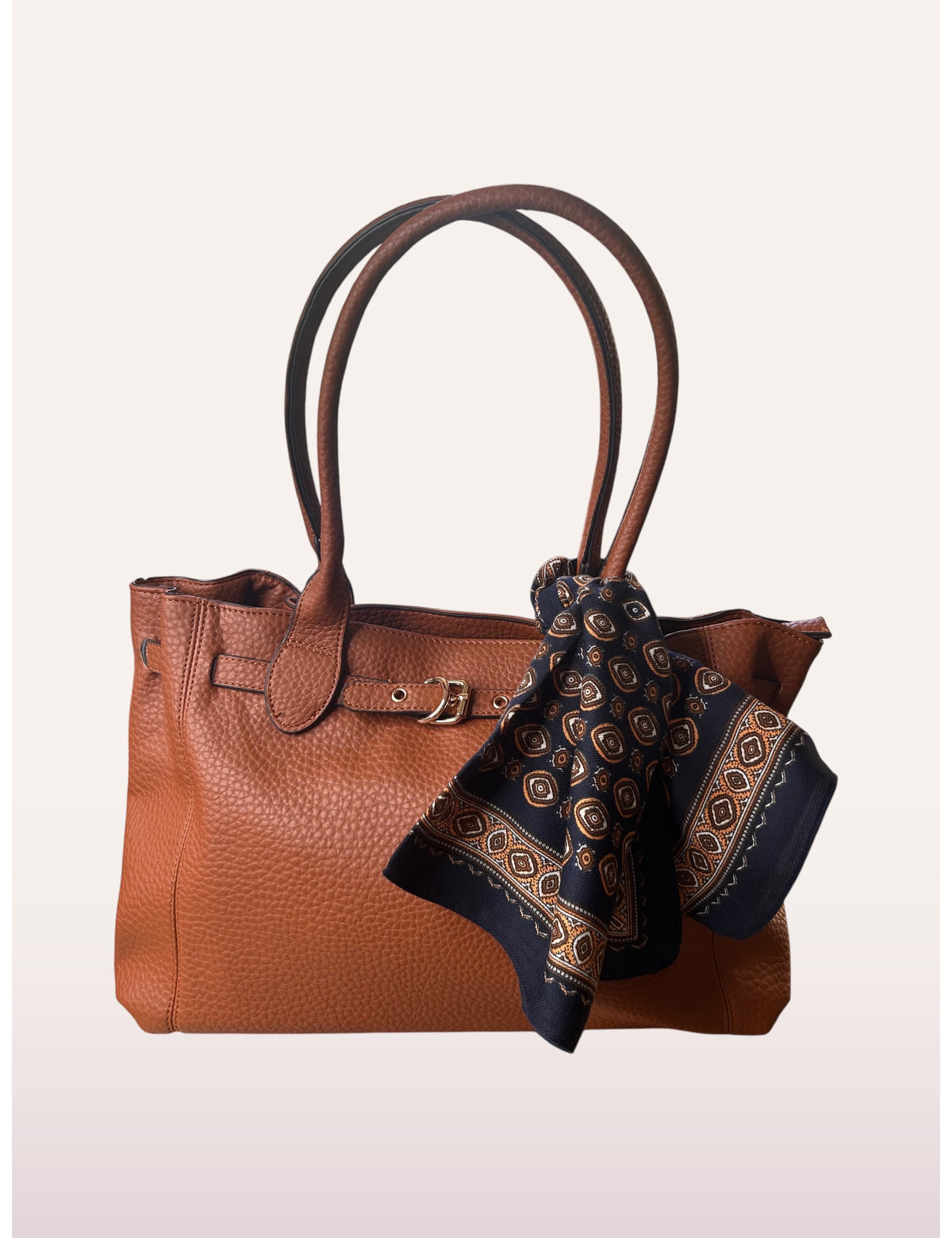 Foulard Margaux marine porté