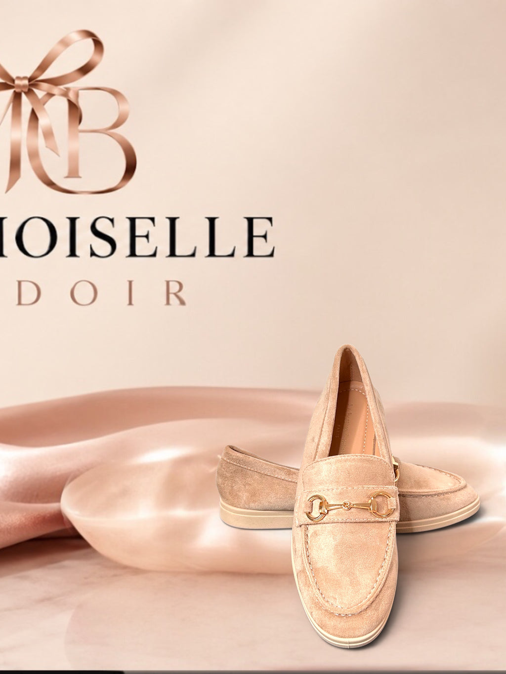 Mocassins suédine Zoé à boucle dorée - autre vue