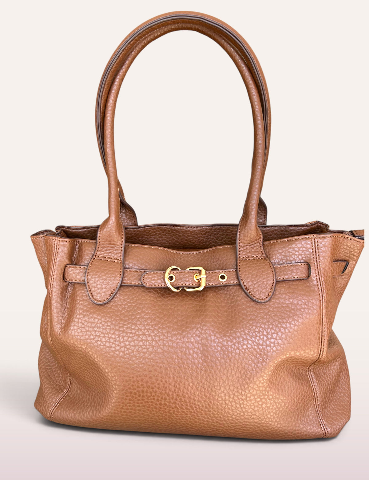Sac cabas Orlane marron foncé à boucle décorative