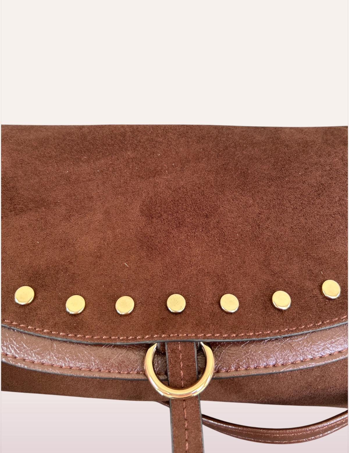 Sac bandoulière Giulia chocolat - détail