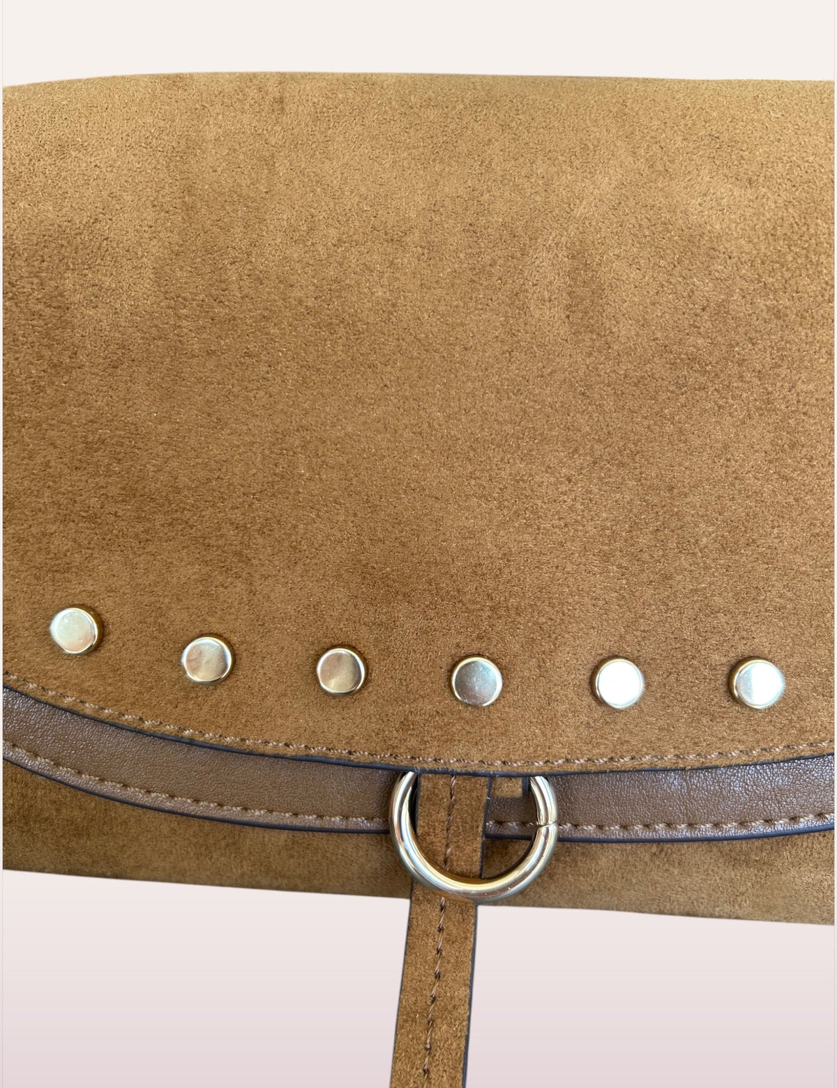 Sac bandoulière Giulia camel - détail